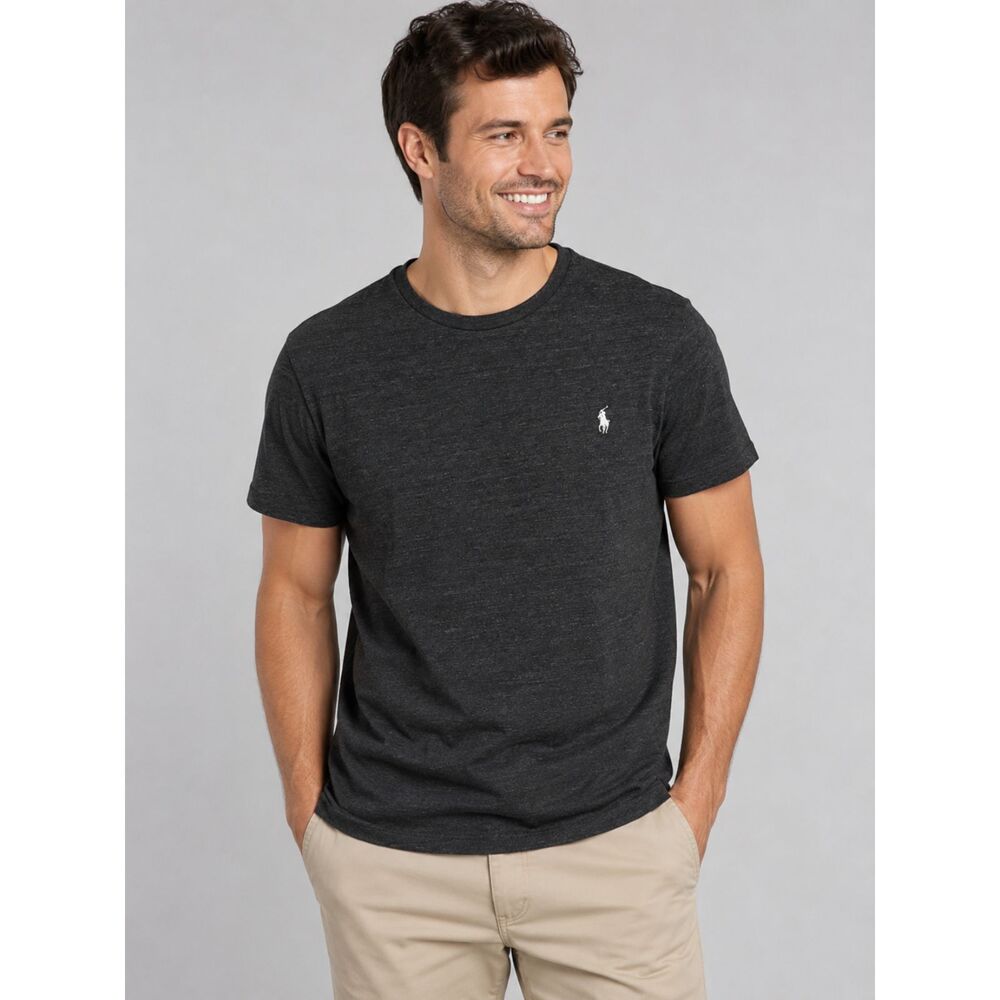 Polo Ralph Lauren Men’s Size L Charcoal Gray Short Sleeve Crewneck T Shirt #11